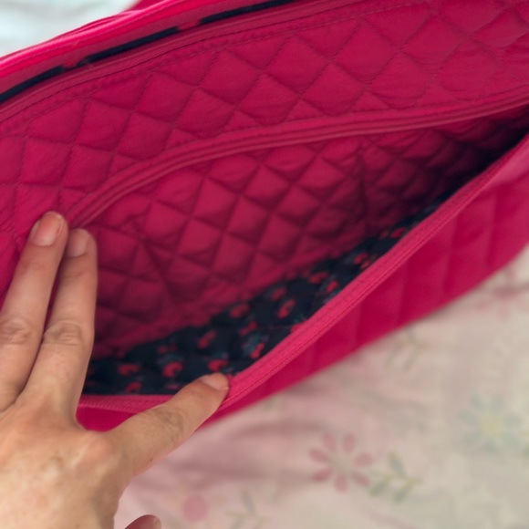 Hot Pink Quilted Crossbody Bag - Picture 6 of 9